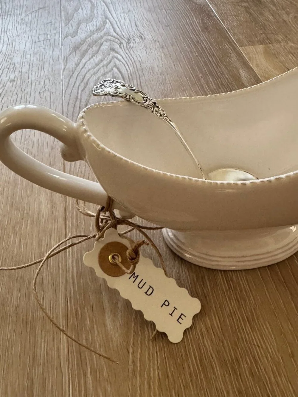 MUD PIE Gravy Boat Set with spoon, GET SAUCY, Thanksgiving, Holiday, BRAND NEW!